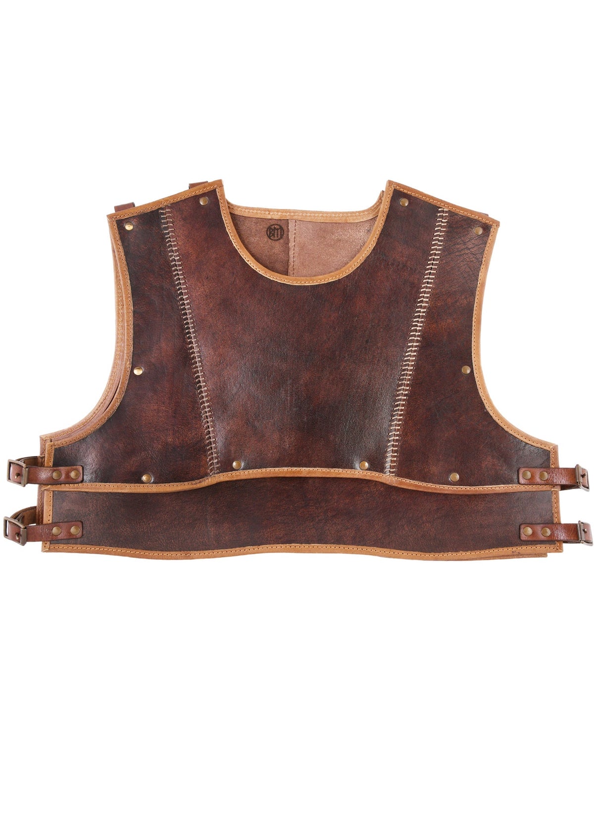 Cuirasse médiévale en cuir brun