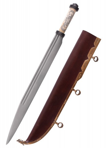 Piccolo Coltello Vichingo, Acciaio al Carbonio, Coltello da Fibula