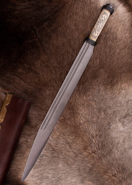 Piccolo Coltello Vichingo, Acciaio al Carbonio, Coltello da Fibula