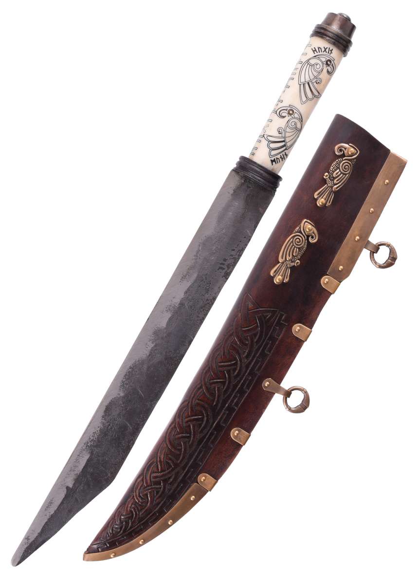 Piccolo Coltello Vichingo, Acciaio al Carbonio, Coltello da Fibula