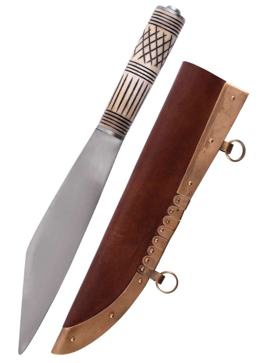 Viking Skramasax, couteau pour saxophone avec manche en os