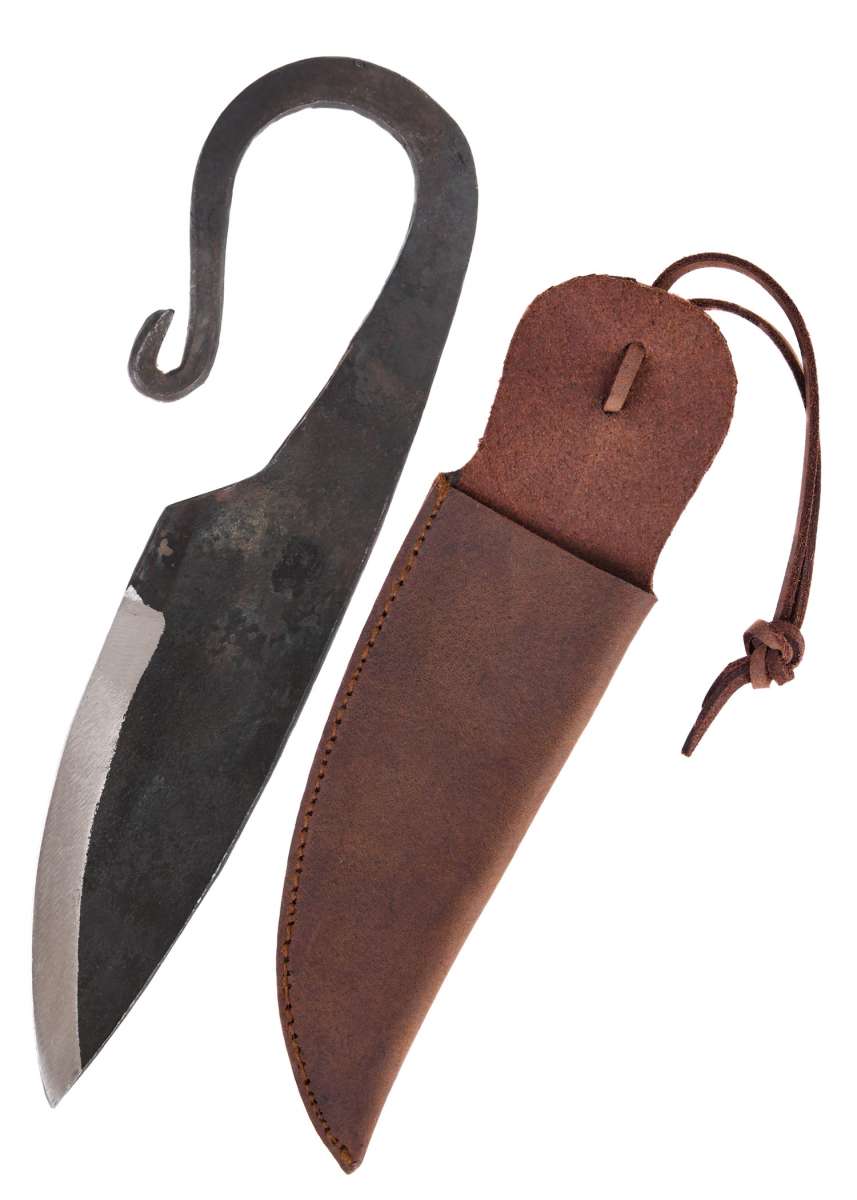 Couteau viking forgé à la main avec étui en cuir