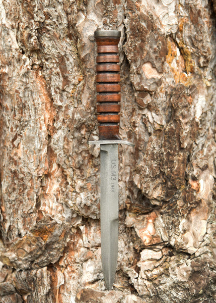 Couteau de combat M3 de l'armée américaine, poignard de tranchée, 1943, avec fourreau