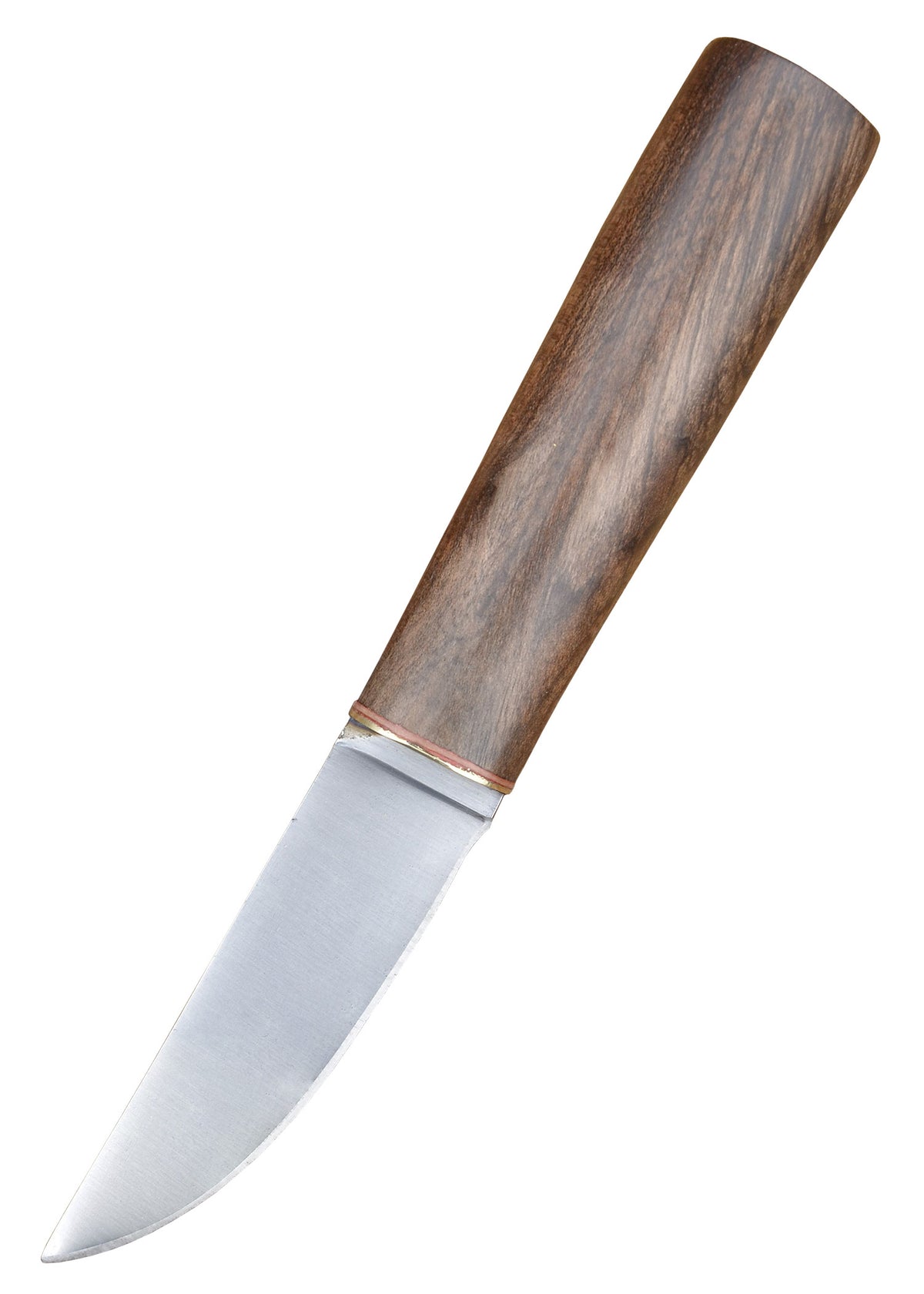 Couteau viking de 19 cm avec manche en noyer et fourreau en cuir