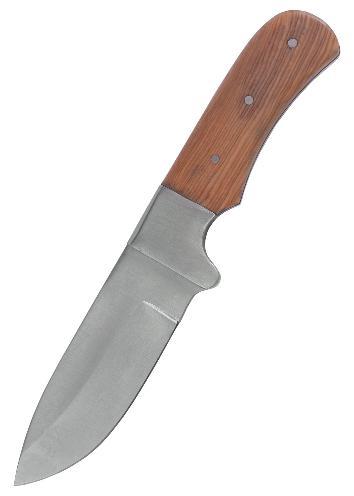 Couteau de chasse à lame fixe avec manche en olivier et étui en cuir