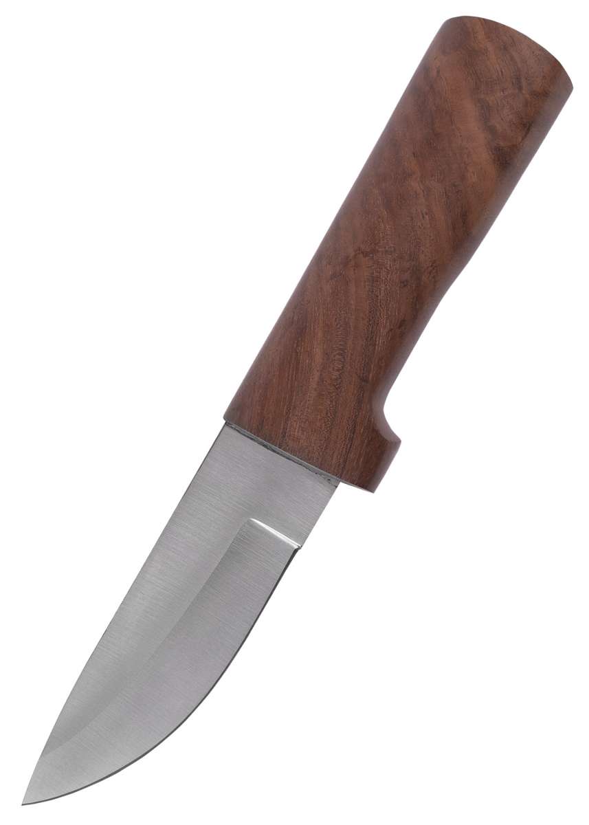 Couteau de route avec manche en bois, étui en cuir inclus