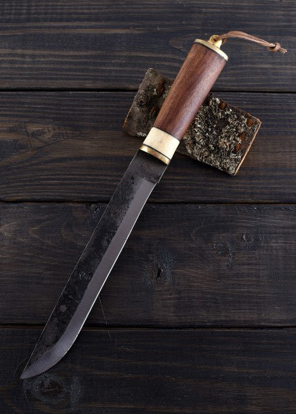 Kleines Wikinger-Messer, Kohlenstoffstahl, Gewändenadel-Messer