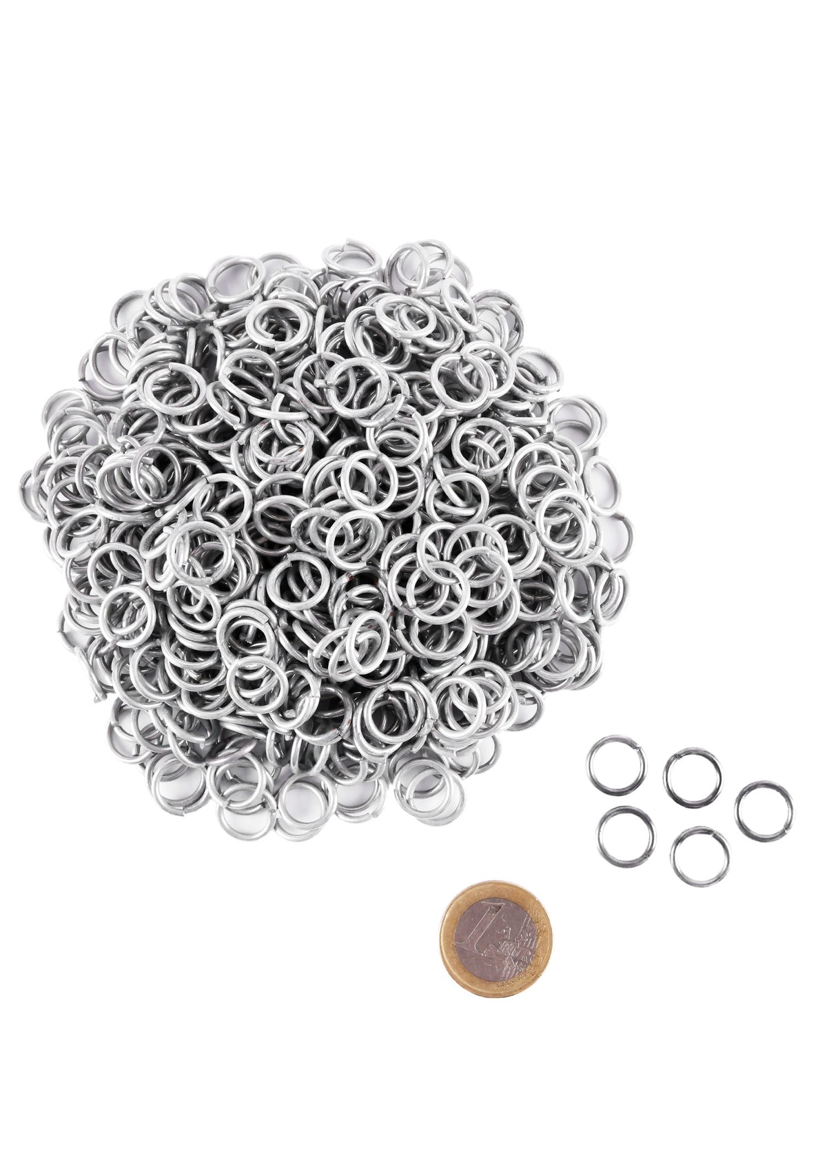 Anneaux de maille non rivetés en acier galvanisé, DI 9 mm