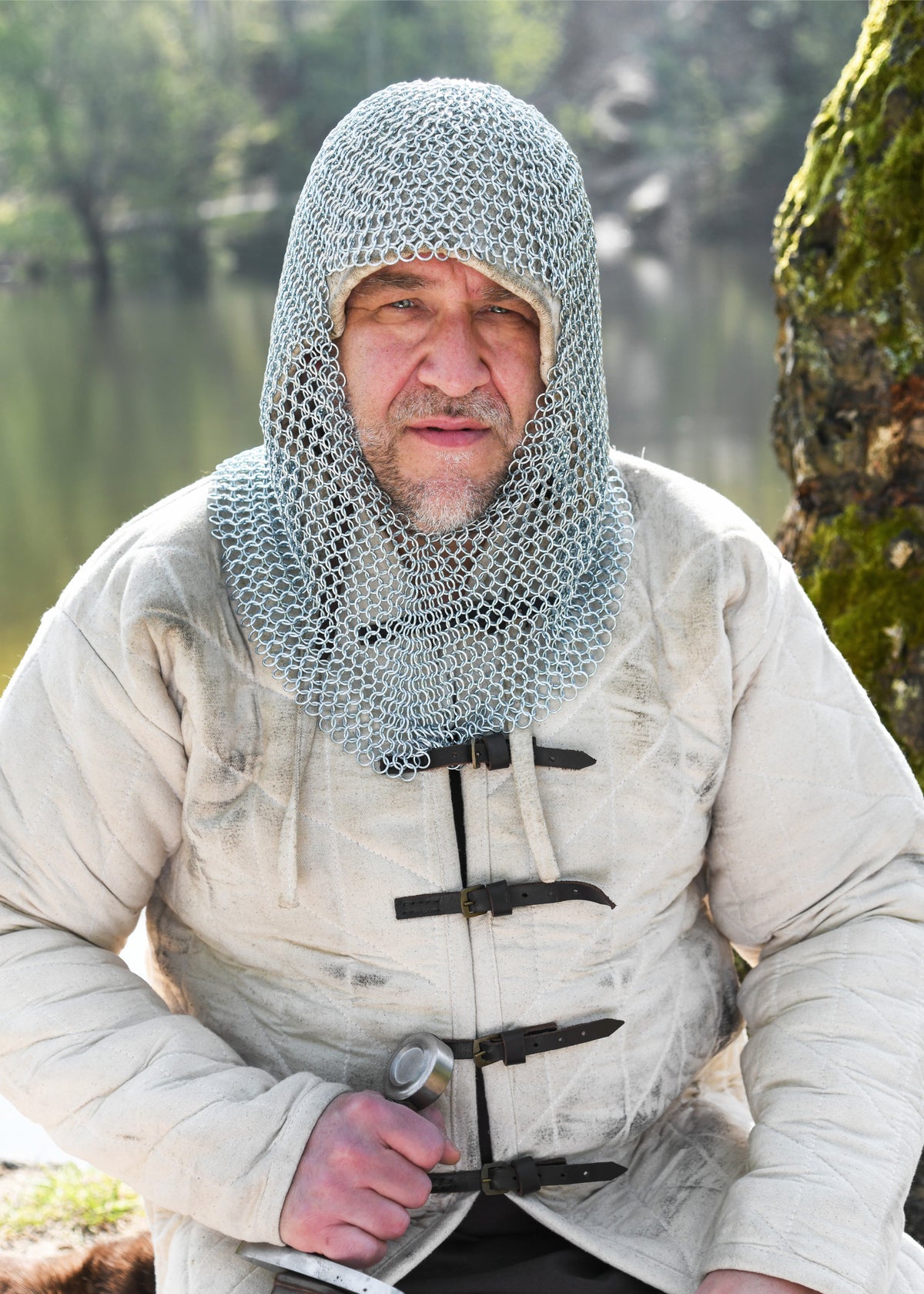 Coiffe de mailles non rivetée galvanisée, ouverture en V