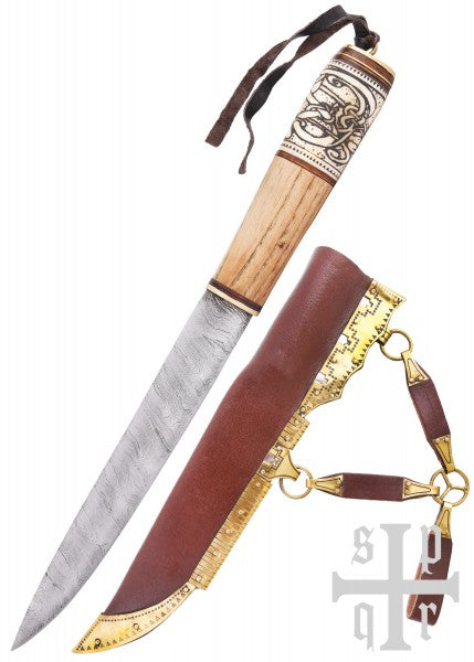 Piccolo Coltello Vichingo, Acciaio al Carbonio, Coltello da Fibula