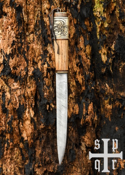 Piccolo Coltello Vichingo, Acciaio al Carbonio, Coltello da Fibula