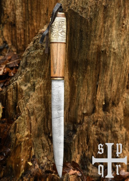 Piccolo Coltello Vichingo, Acciaio al Carbonio, Coltello da Fibula