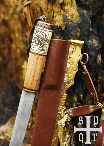 Piccolo Coltello Vichingo, Acciaio al Carbonio, Coltello da Fibula