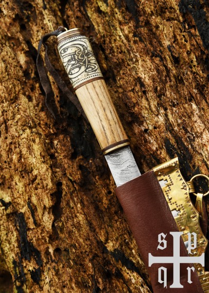 Piccolo Coltello Vichingo, Acciaio al Carbonio, Coltello da Fibula
