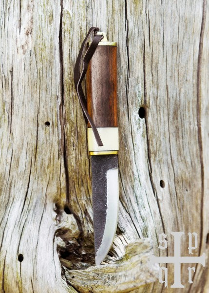 Kleines Wikinger-Messer, Kohlenstoffstahl, Gewändenadel-Messer