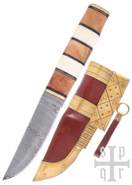 Kleines Wikinger-Messer, Kohlenstoffstahl, Gewändenadel-Messer
