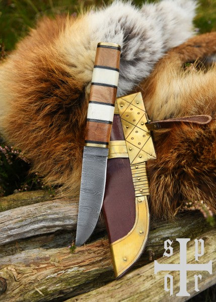 Kleines Wikinger-Messer, Kohlenstoffstahl, Gewändenadel-Messer