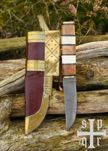 Kleines Wikinger-Messer, Kohlenstoffstahl, Gewändenadel-Messer