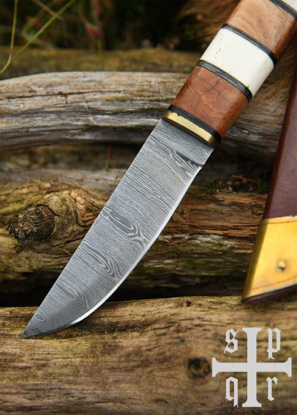Kleines Wikinger-Messer, Kohlenstoffstahl, Gewändenadel-Messer