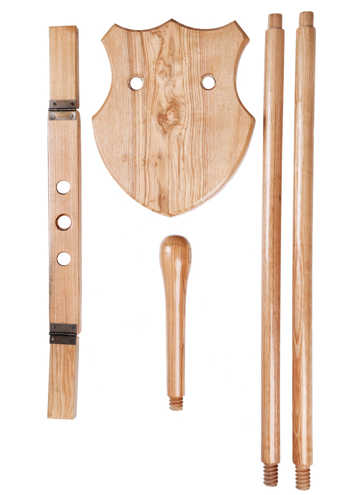 Support en bois pour armure de torse et casque