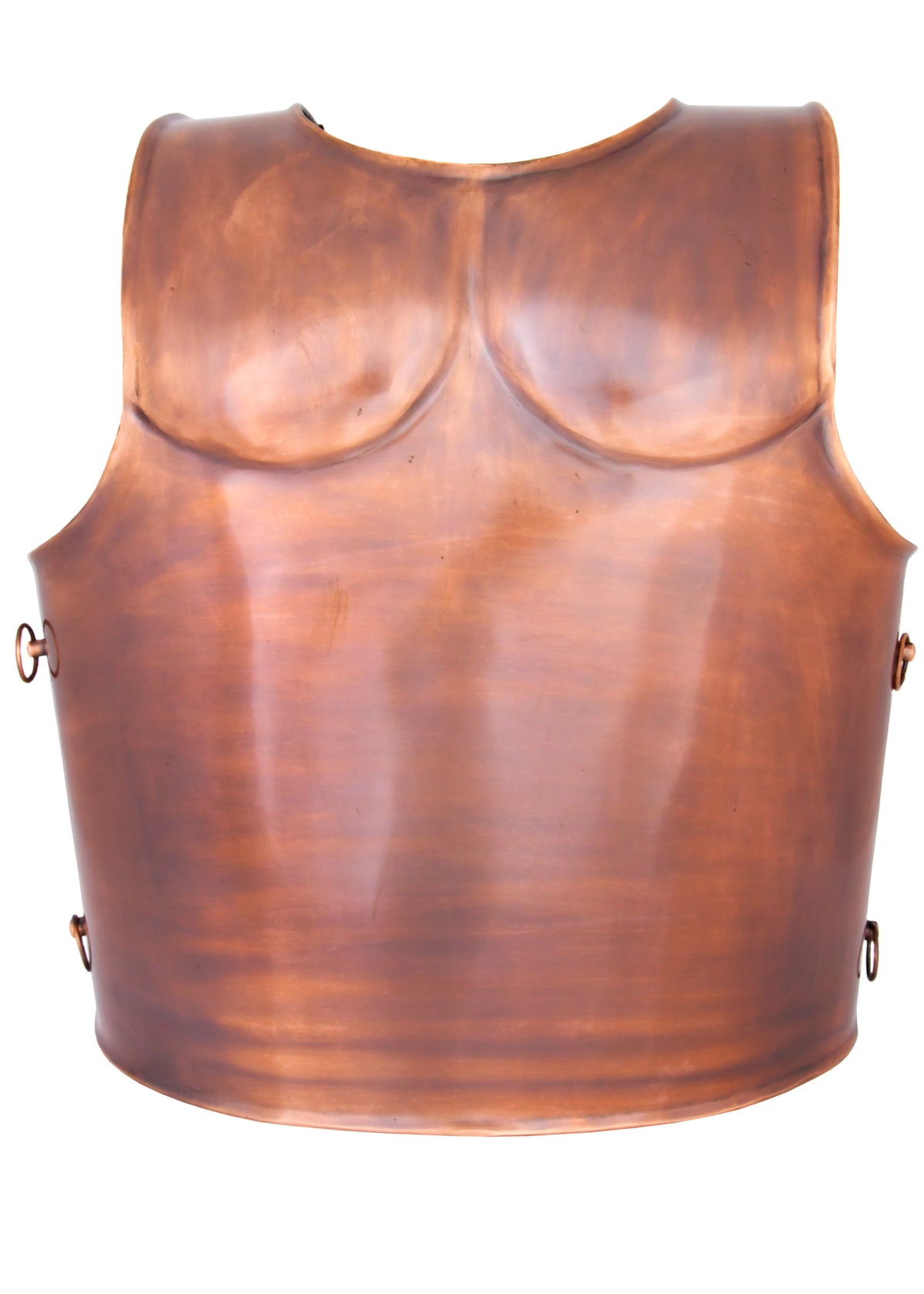 Cuirasse musculaire spartiate en acier finition bronze