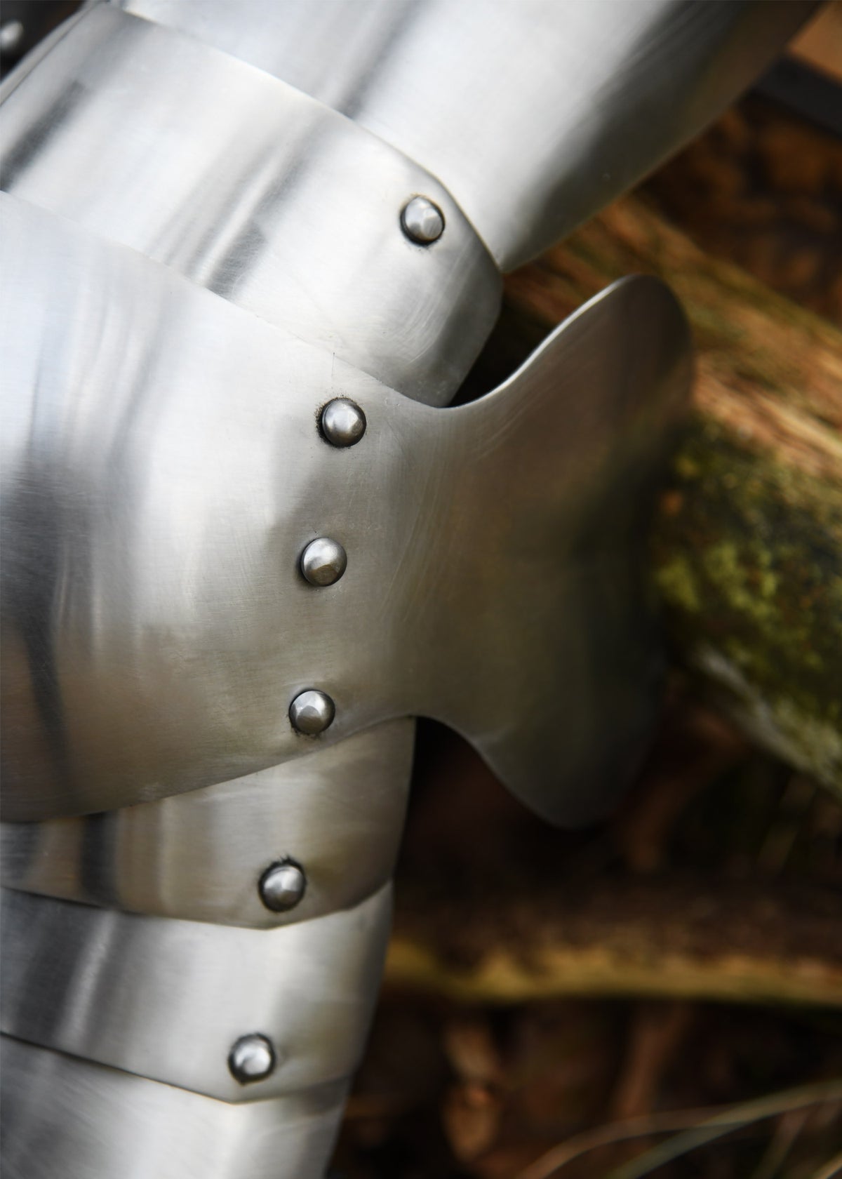 Bras d'armure de combat du XVe siècle en acier, la paire
