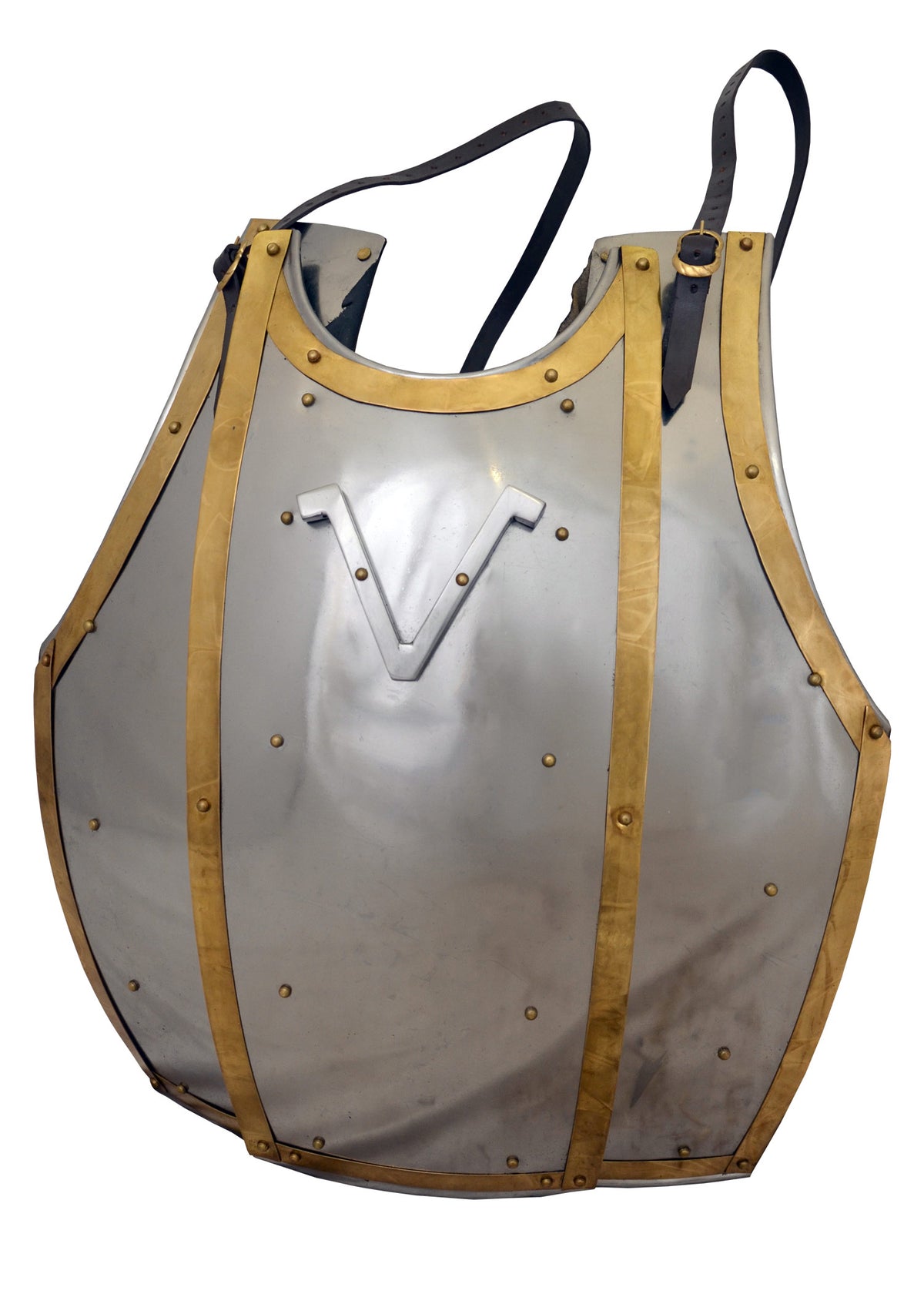 Plastron de Churburg en acier 1,6 mm et laiton