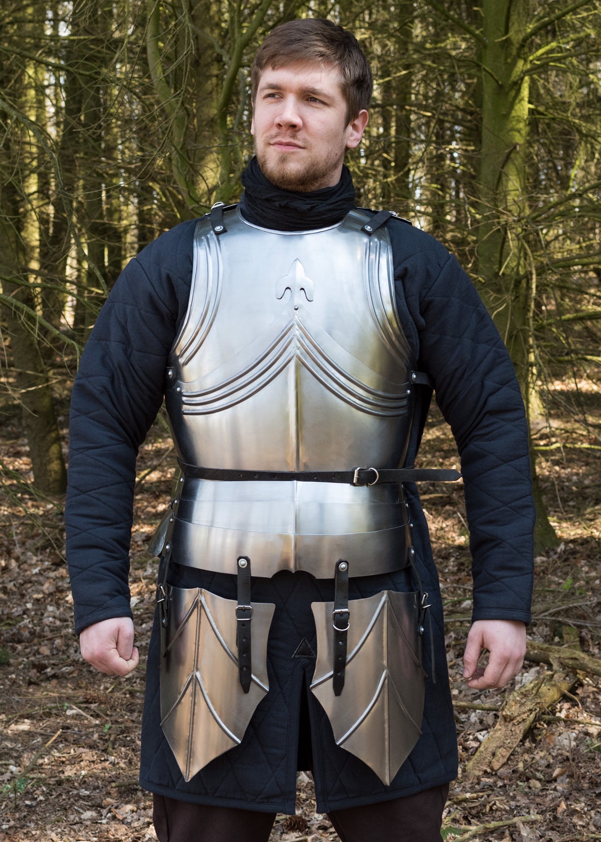 Cuirasse gothique avec tassettes en acier