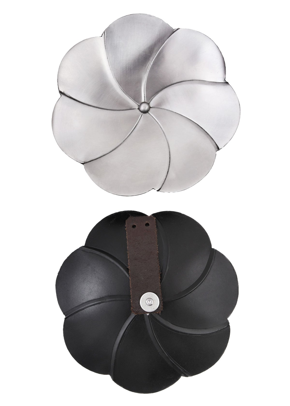 Rondelles d'aisselle en forme de fleur en acier, la paire