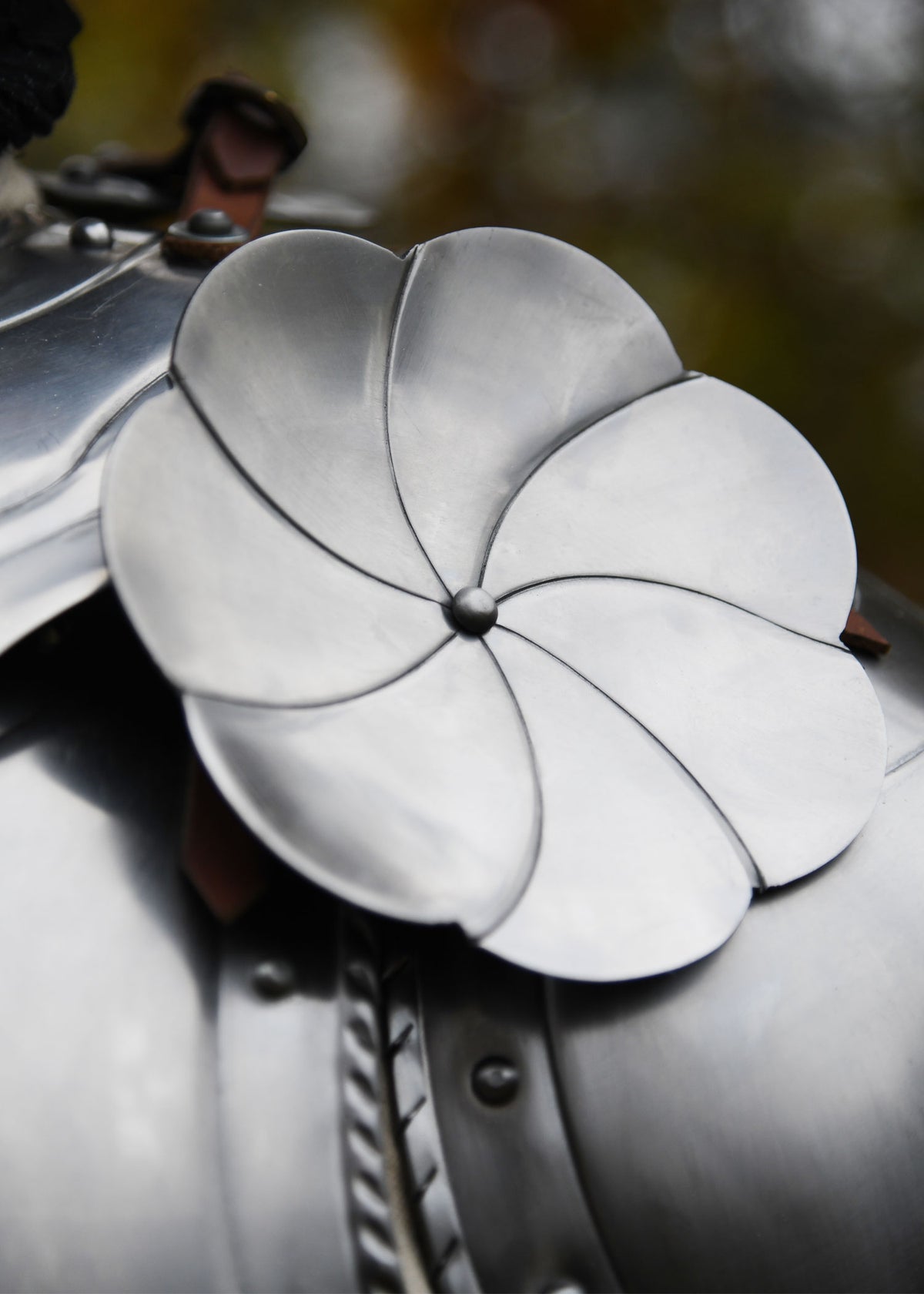Rondelles d'aisselle en forme de fleur en acier, la paire