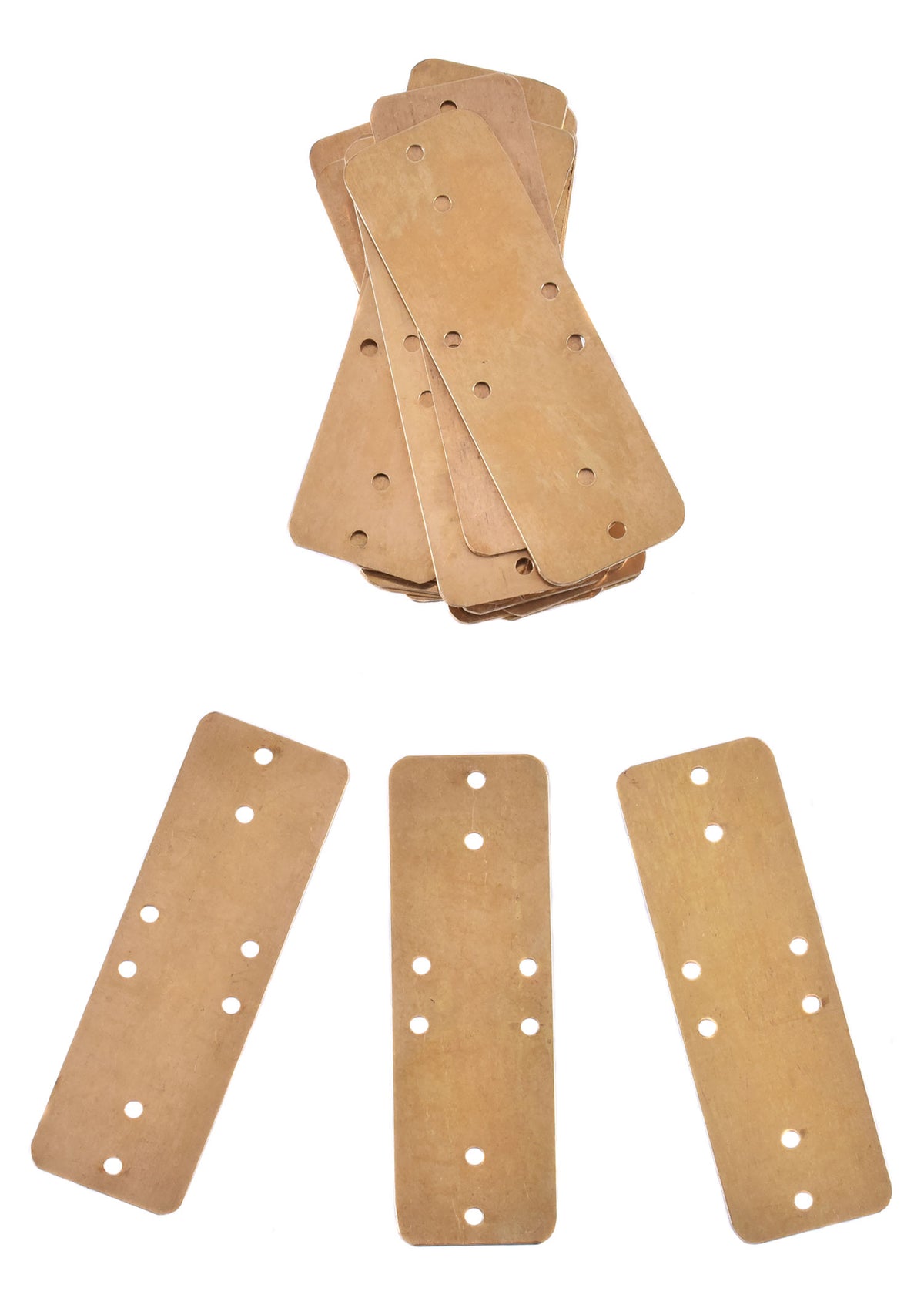 Écailles en laiton 90 x 30 mm pour armure lamellaire, lot de 25