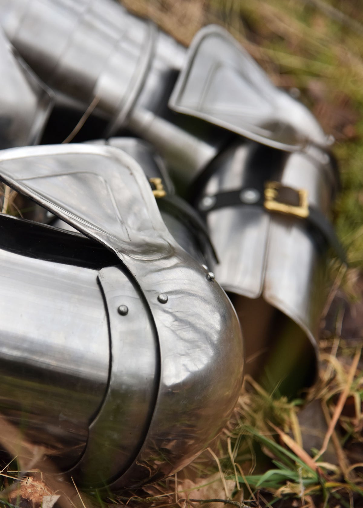 Armure de bras complète en acier, la paire