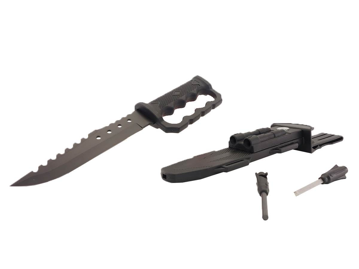 Couteau de Survie avec Garde Main Noir - Vue 2 - Archery Connect