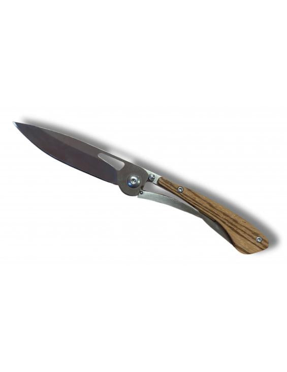 Couteau Pliant Extra Plat Lame 7cm Manche Bois - Archery Connect