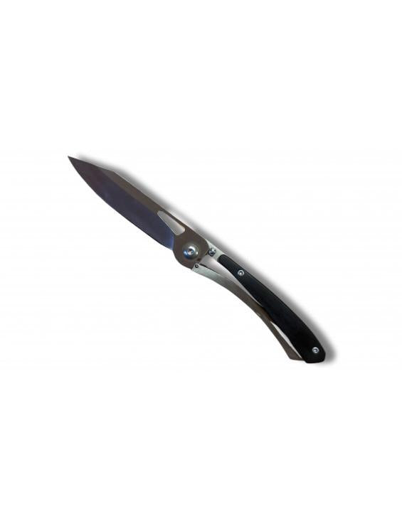 Couteau Pliant Extra Plat Lame 7cm Manche Noir - Archery Connect
