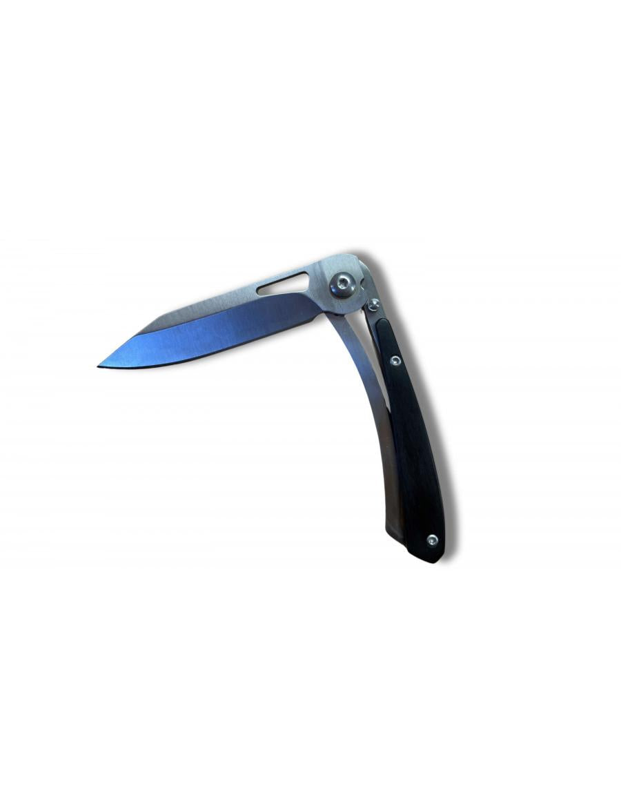 Couteau Pliant Extra Plat Lame 7cm Manche Noir - Vue 2 - Archery Connect