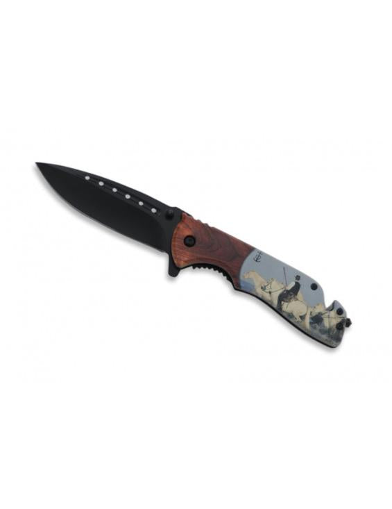 Couteau Chevaux de Camargue avec Coupe Ceinture Lame 9cm - Archery Connect