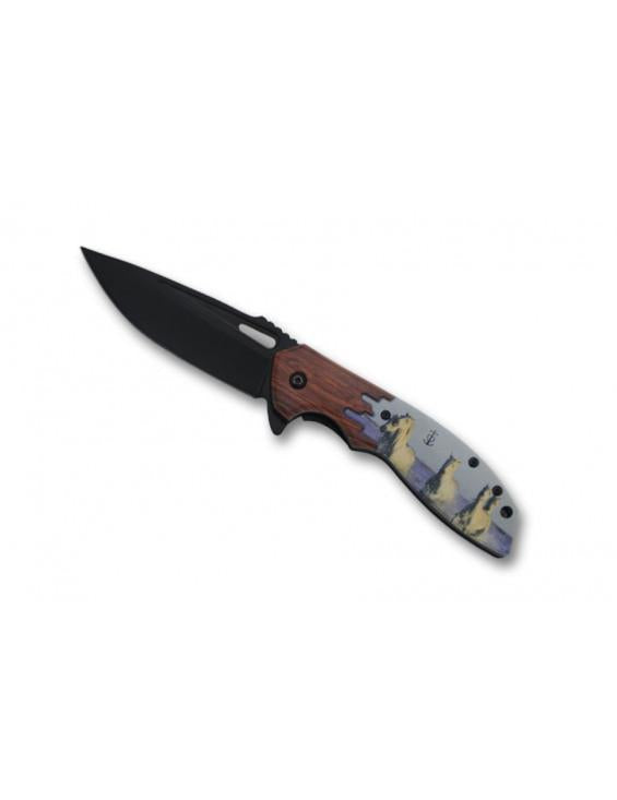 Couteau Chevaux de Camargue Lame 9cm - Archery Connect