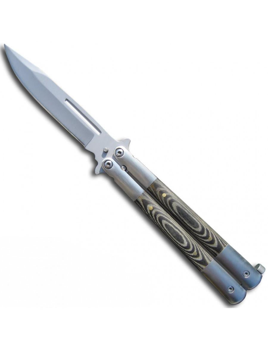 Couteau papillon Hypnotic Wood Bois/Métal lame 9cm