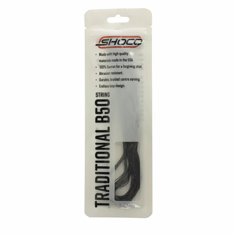 Corde Arc Traditionnel Shocq B50 Black - Archery Connect
