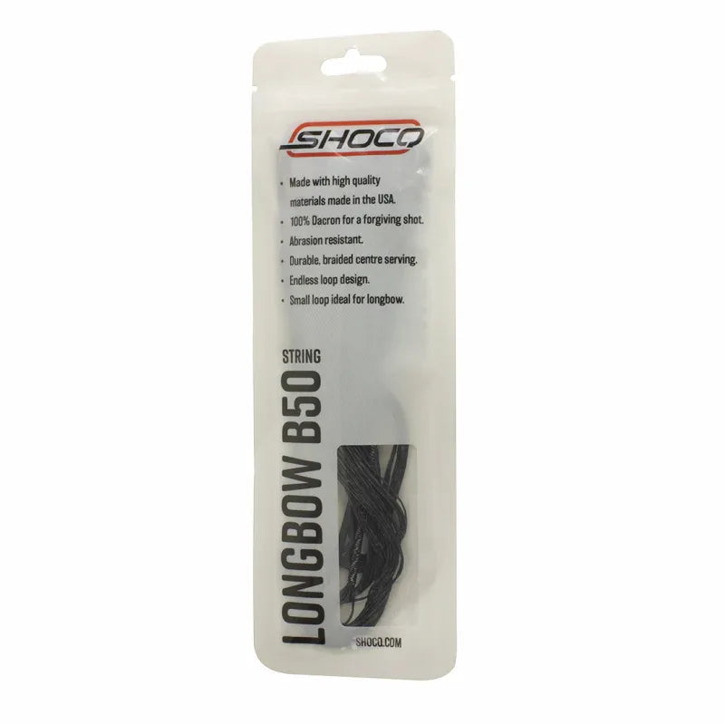 Corde Arc Longbow Shocq B50 Black - Archery Connect