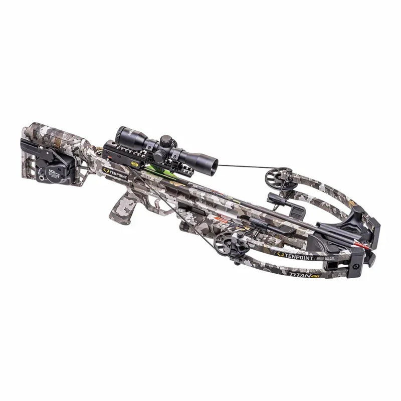 Arbalète à poulies TenPoint Titan 400 ACUdraw Silent Pro-View 400 Scope - Archery Connect