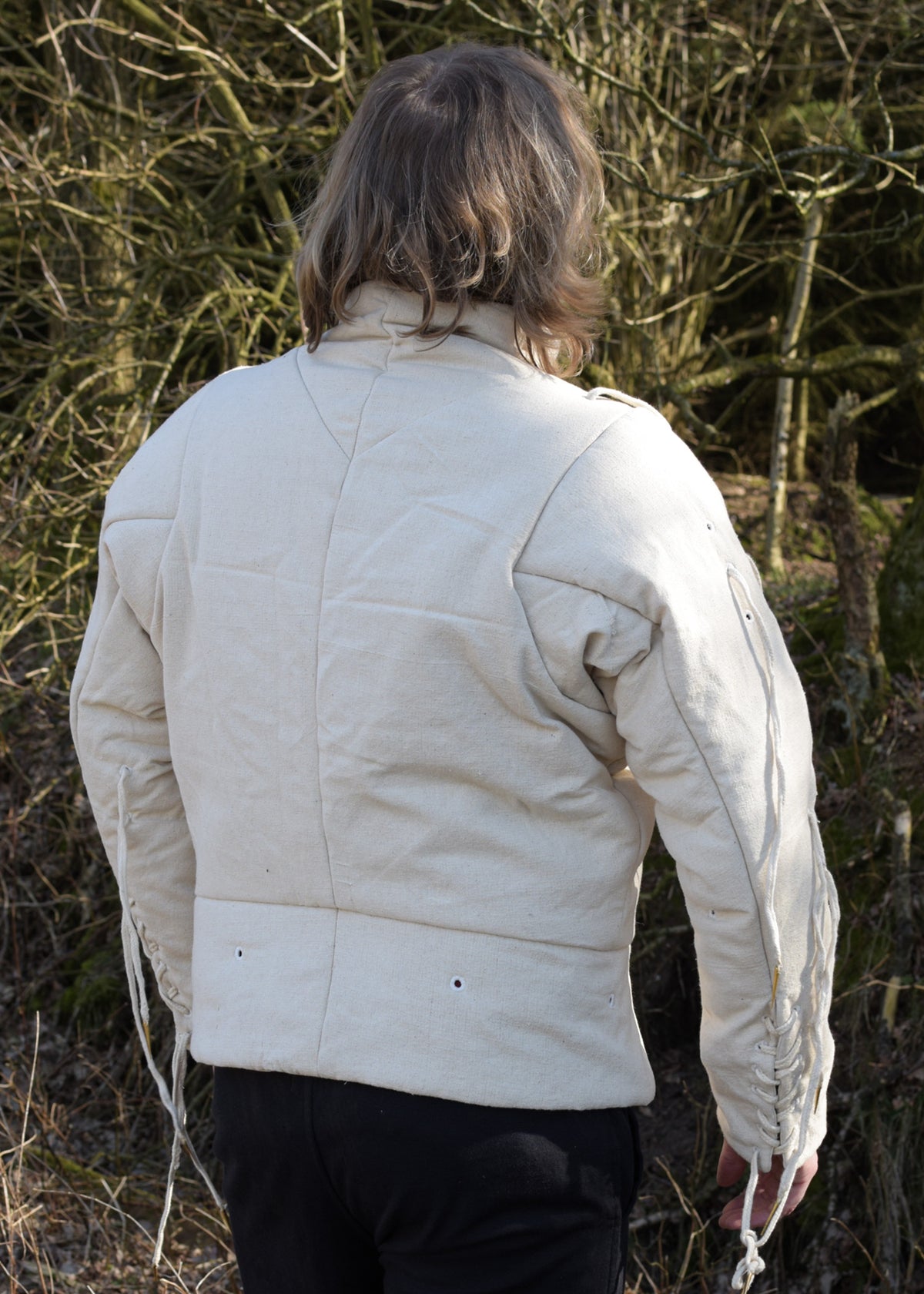 Veste d'armure rembourrée médiévale à aiguillettes