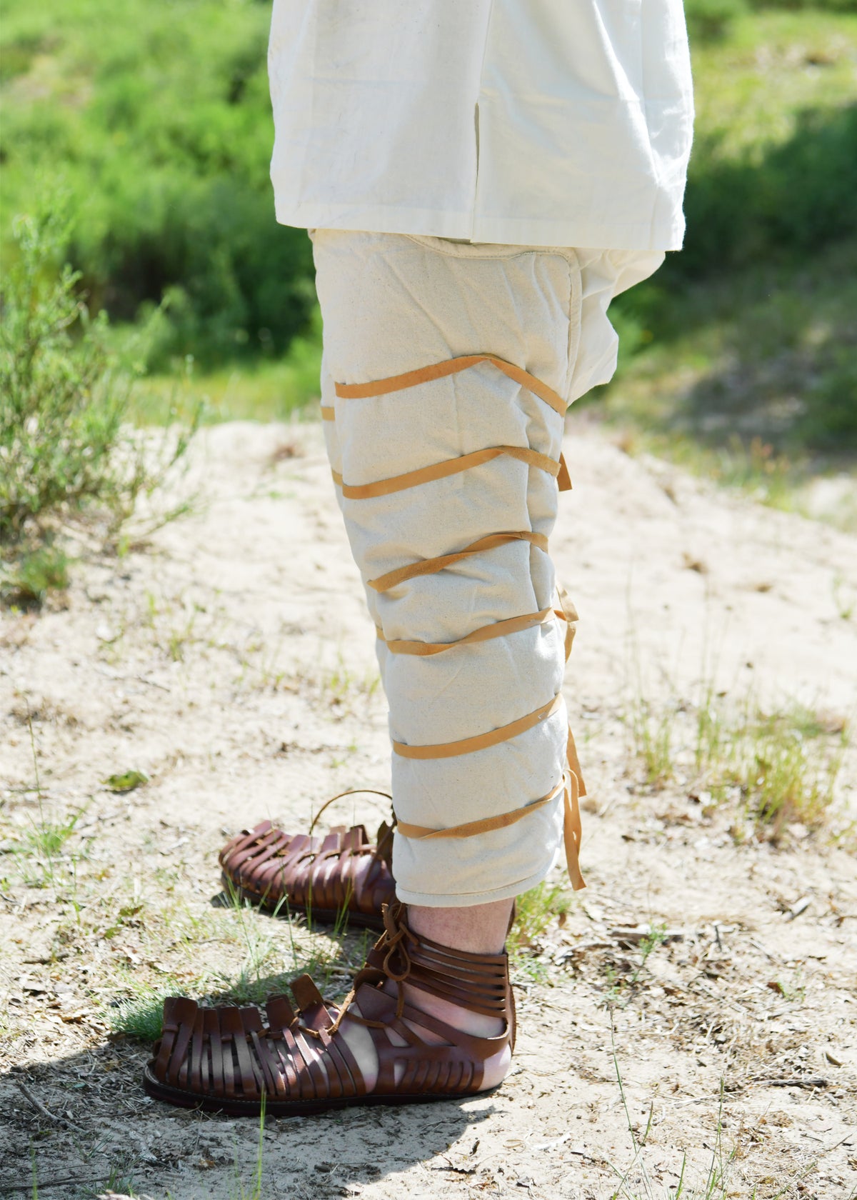 Jambière rembourrée de gladiateur en coton