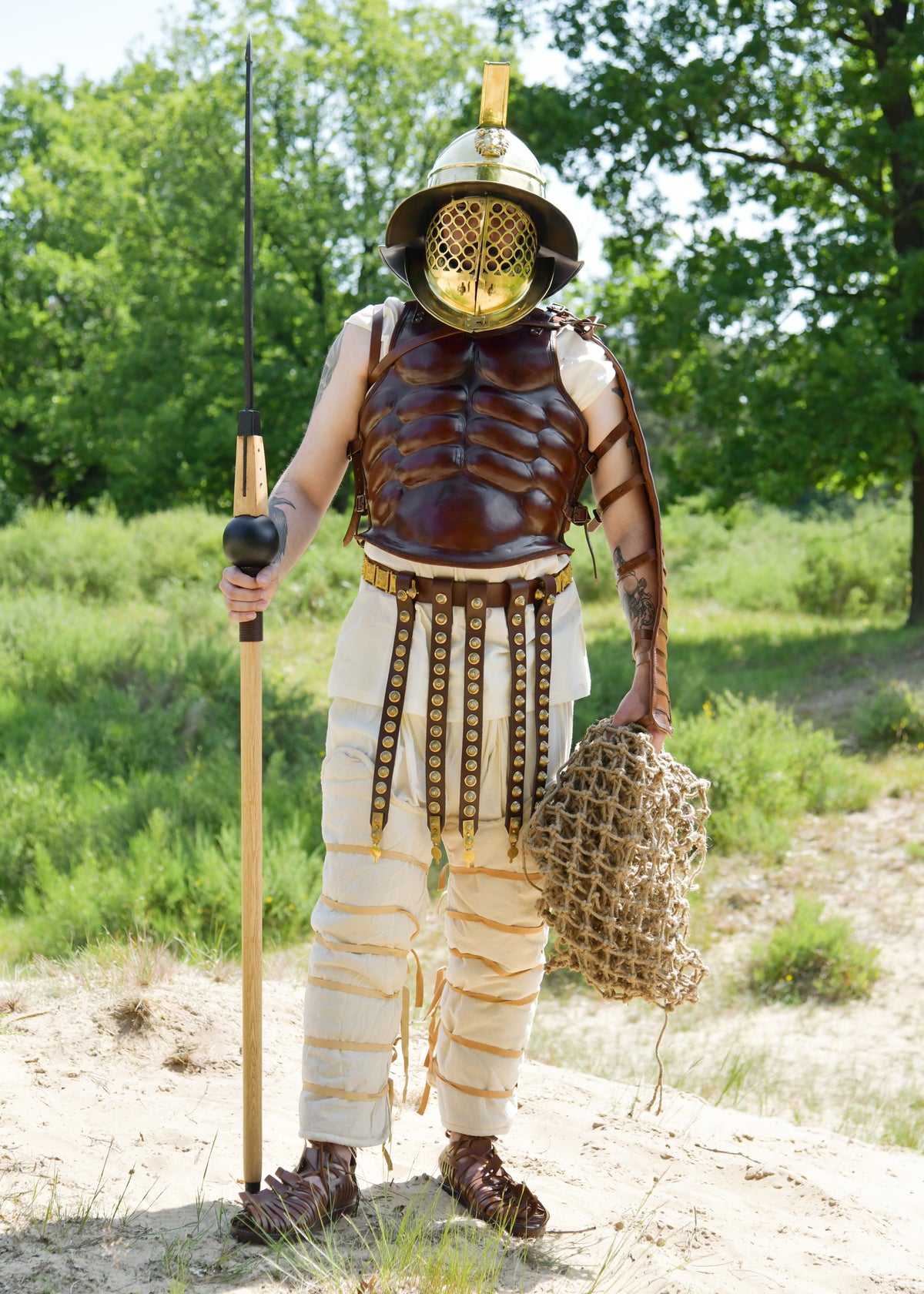 Jambière rembourrée de gladiateur en coton