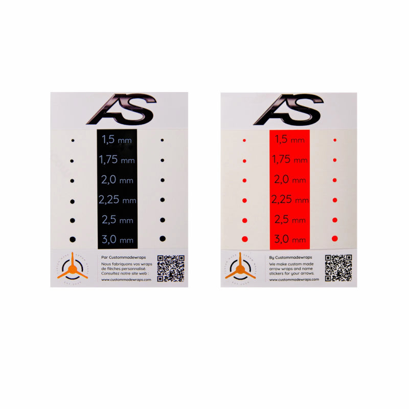 Feuille de Points de Viseur Double Face Arc Système Noir Orange - Archery Connect