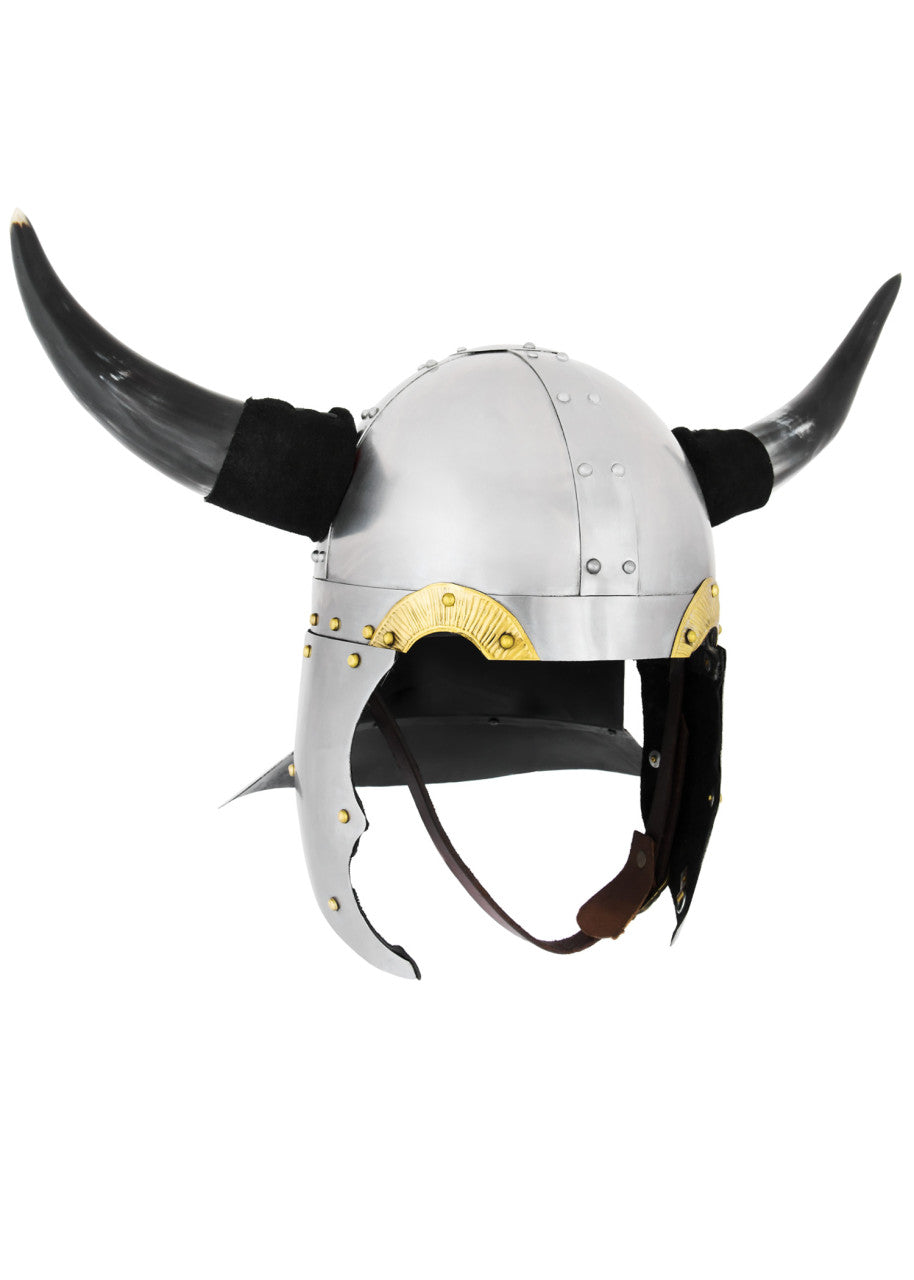 Casque viking à cornes en acier