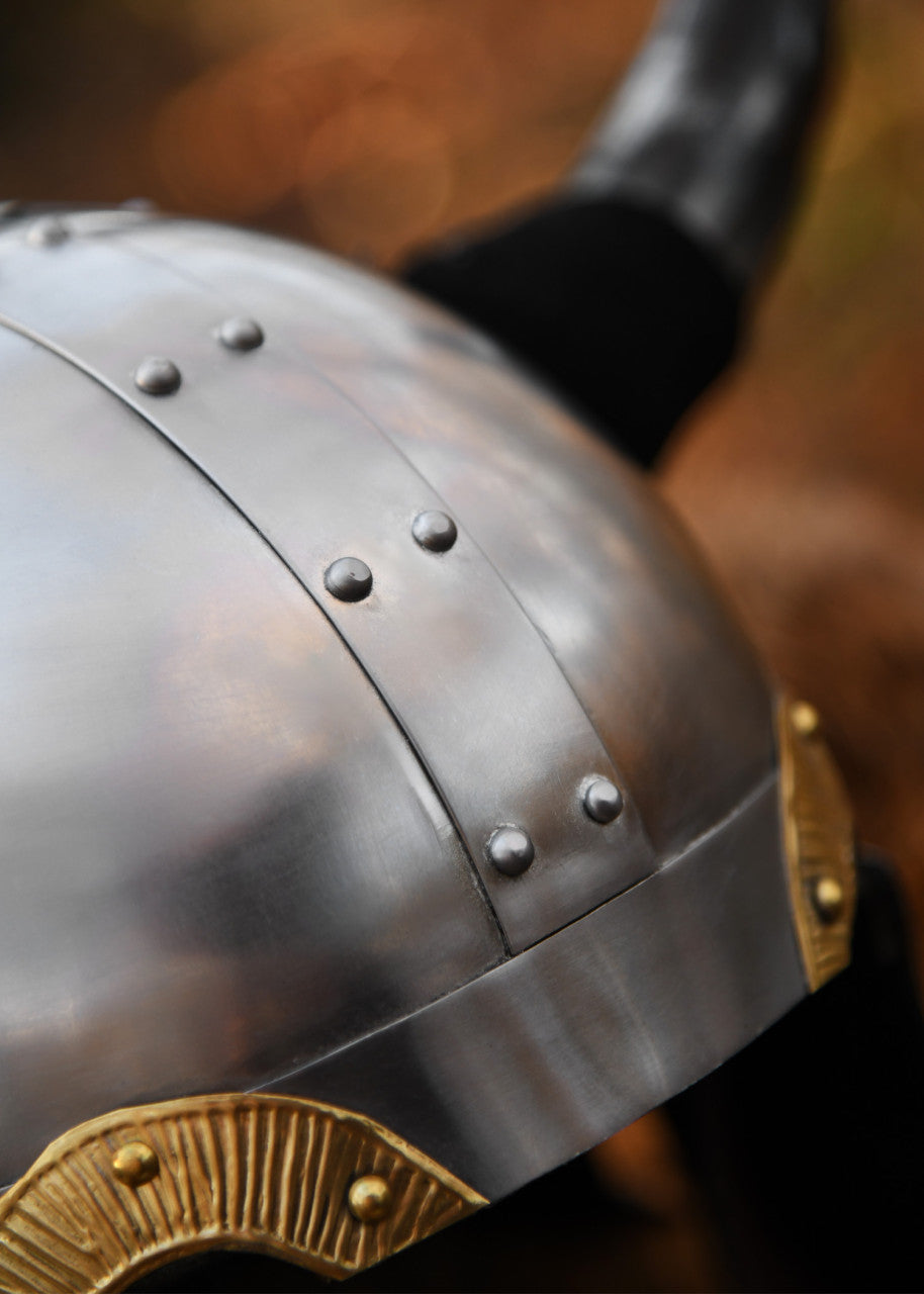 Casque viking à cornes en acier