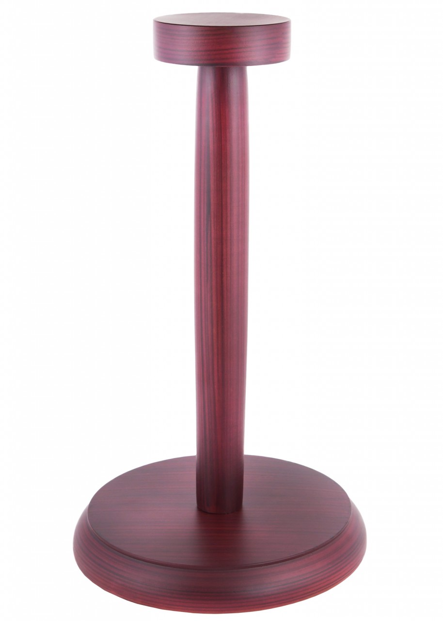Porte-casque en bois avec socle rond