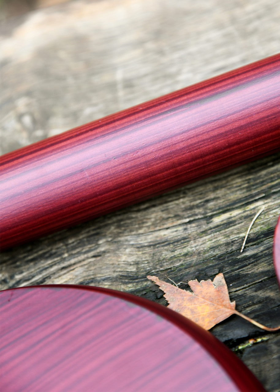 Porte-casque en bois avec socle rond